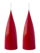 Hand Dipped C -Shaped Candles, 2 Pack Kunstindustrien Red