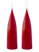 Hand Dipped C -Shaped Candles, 2 Pack Kunstindustrien Red