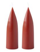 Hand Dipped C -Shaped Candles, 2 Pack Kunstindustrien Red