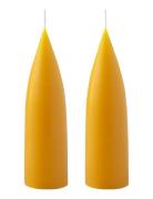 Hand Dipped C -Shaped Candles, 2 Pack Kunstindustrien Yellow