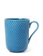 Rhombe Color Mug With Handle 33 Cl Lyngby Porcelæn Blue