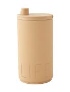 Travel Mug 350Ml Design Letters Beige