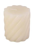 Pillar Candle Swirl Small 37H Present Time White