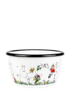 Moomin Enamel Bowl 0.3L Happy Family Moomin White