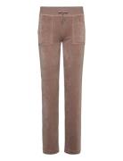 Del Ray Classic Velour Pant Pocket Design Juicy Couture Brown