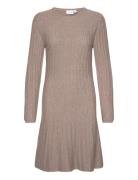 Visachin New L/S Skater Knit Dress/Su Vila Brown