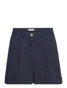 Cotton Pleated Short Tommy Hilfiger Navy