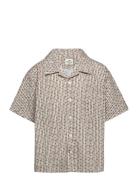 Aop Poplin Skully Shirt Mads Nørgaard Beige