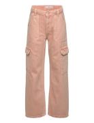 Cotton Cargo Trousers Mango Pink