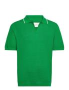 Cotton Texture Open Polo GANT Green