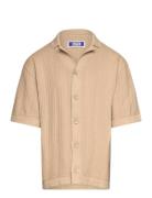 Jorvalencia Structure Knit Ss Polo Jnr Jack & J S Beige