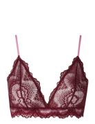 Lace Triangle Bralette Understatement Underwear Burgundy