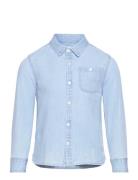 Cotton Denim Shirt Mango Blue