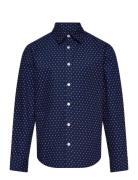 Jjjoe Print Shirt Ls Ss24 Jnr Jack & J S Blue