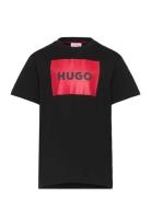 Short Sleeves Tee-Shirt Hugo Kids Black