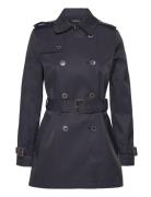 Belted Cotton-Blend Trench Coat Lauren Ralph Lauren Navy