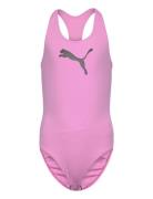 Puma Swim Girls Racerback Swimsuit 1P Puma Swim Pink