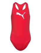 Puma Swim Girls Racerback Swimsuit Puma Swim Red