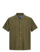 Jorluke Crinkle Resort Shirt Ss Sn Jack & J S Green