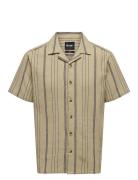 Onstrev Life Reg Ss Struc Stripe Shirt ONLY & SONS Khaki