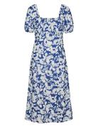 Vmfrej 2/4 Calf Dress Wvn Exp Vero Moda Blue