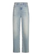 Mid-Rise Straight Jeans Mango Blue