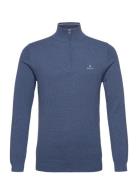 Cotton Pique Half Zip GANT Blue