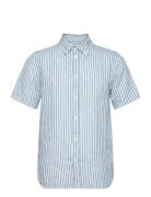 Kris Linen Ss Shirt Les Deux Blue