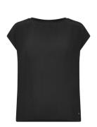 Albony Drop Shoulder Round Neck Tee Tamaris Apparel Black