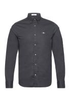 Slim Poplin Shirt GANT Black