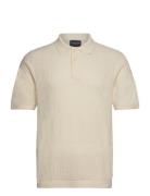Tim Boucle Polo Shirt Lexington Clothing Cream