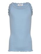 Beatha Silk Top W/ Lace Rosemunde Kids Blue