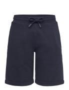 Textured Cotton-Blend Bermuda Shorts Mango Navy
