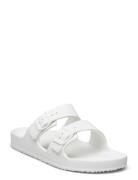 Flip Flops Buckles Mango White