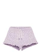 Floral Cotton Shorts Mango Purple