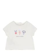 Printed Cotton-Blend T-Shirt Mango White