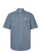 Ss Western Shirt Wrangler Blue