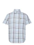 Linen Check Short Sleeve Shirt Lyle & Scott Blue