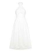 Genevieve Poplin Midi Dress Bardot White