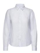 Reg Linen Stripe Shirt GANT Blue