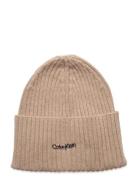 Ck Must Logo Beanie Calvin Klein Beige