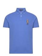 Custom Slim Fit Polo Bear Polo Shirt Polo Ralph Lauren Blue