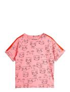 Cathlethes Aop Ss Tee Mini Rodini Pink