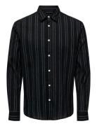 Onssweet Rlx Ls Striped Shirt ONLY & SONS Black