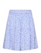 Skirt Flower Crepe Creamie Blue