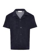 Graugust Terry Ss Shirt Grunt Navy