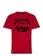 Athletic Script Graphic Tee Superdry Red