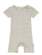 Jumpsuit S/S Modal Striped Petit Piao Blue