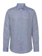 Linen Print Slim Shirt Michael Kors Blue