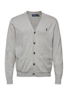 Cotton V-Neck Cardigan Polo Ralph Lauren Grey